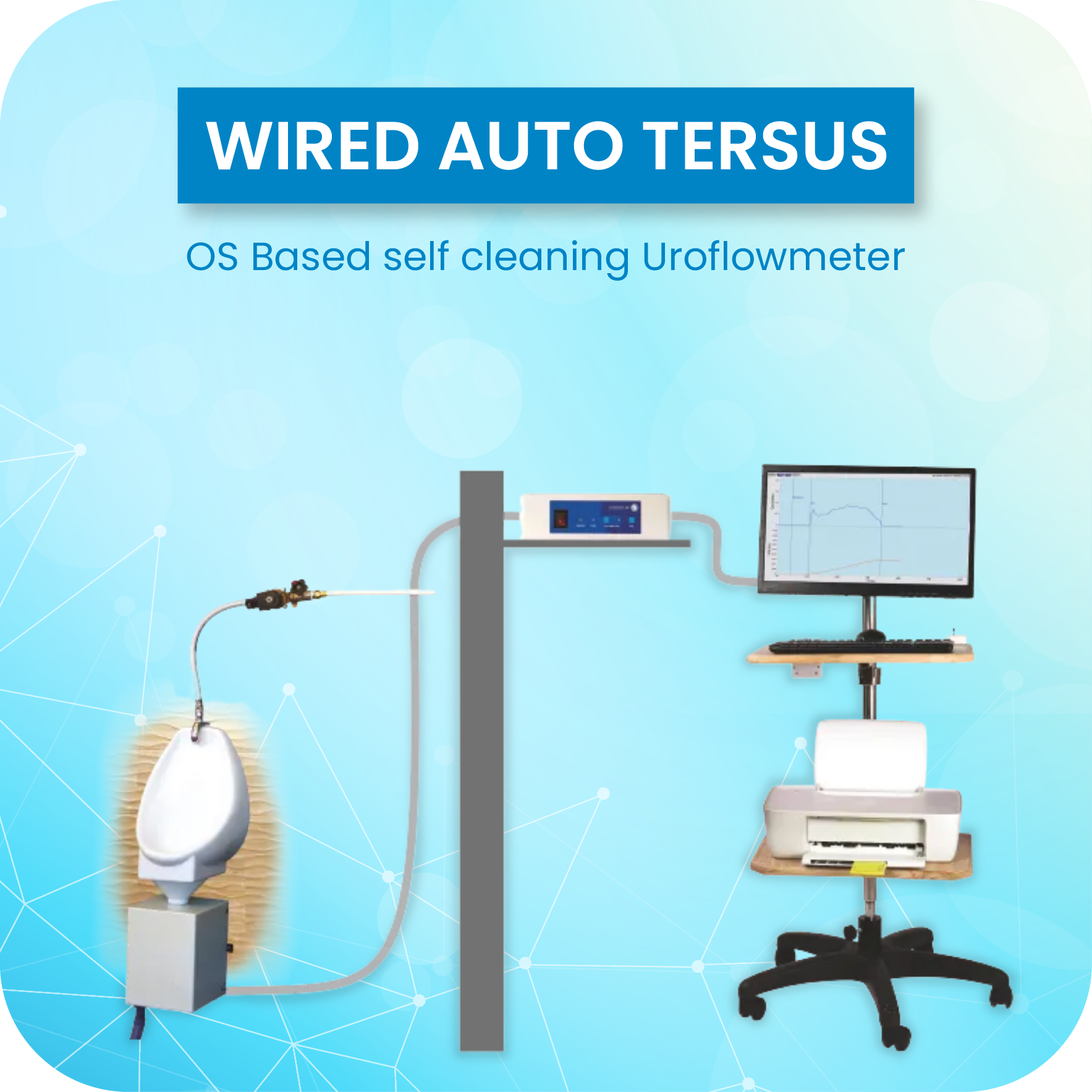 Wired Auto Tersus Self Cleaning Uroflowmeter